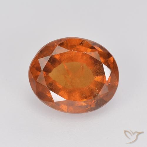 2.29ct 天然 ディープオレンジ ヘソナイトガーネット, 楕円形, VS-SI