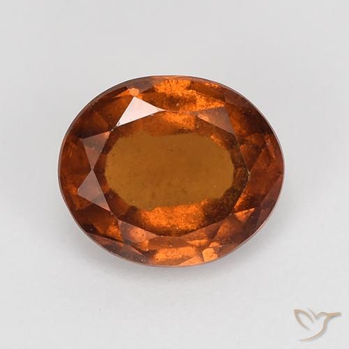 1.75ct 天然 赤みがかったオレンジ ヘソナイトガーネット, 楕円形, VS