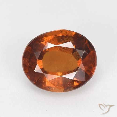 1.61ct 天然 赤みがかったオレンジ ヘソナイトガーネット, 楕円形, VS-SI