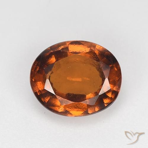 1.49ct 天然 アンバーオレンジ ヘソナイトガーネット, 楕円形, VVS-VS