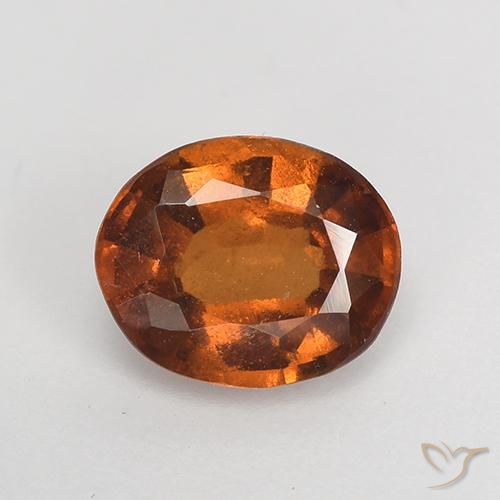 1.45ct 天然 ディープオレンジ ヘソナイトガーネット, 楕円形, VS