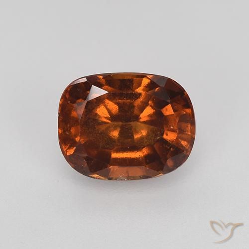 1.89ct 天然 オレンジがかったブラウン ヘソナイトガーネット, クッション, VS