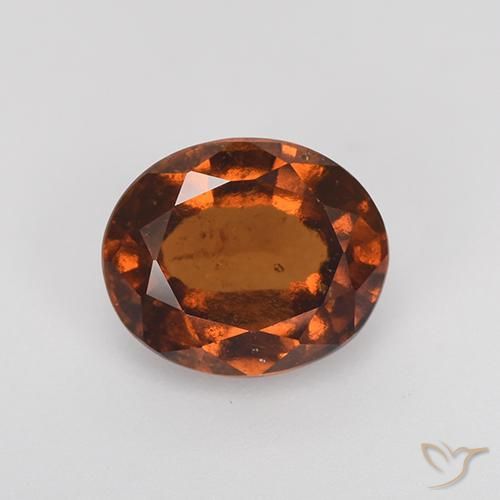 2.43ct 天然 アンバーオレンジ ヘソナイトガーネット, 楕円形, VS-SI