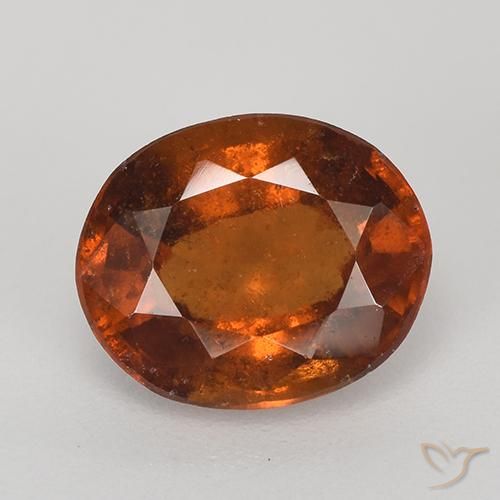 2.73ct 天然 ディープオレンジ ヘソナイトガーネット, 楕円形, VS-SI