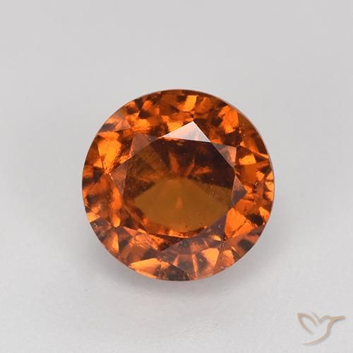 2.16ct 天然 ディープオレンジ ヘソナイトガーネット, ラウンド, VS-SI