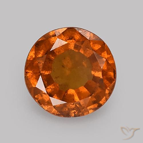 1.87ct 天然 赤みがかったオレンジ ヘソナイトガーネット, ラウンド, VS