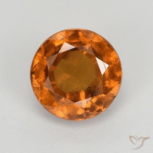 2.00ct 天然 ディープオレンジ ヘソナイトガーネット, ラウンド, VS-SI