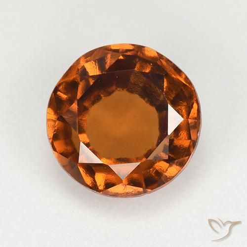 1.73ct 天然 アンバーオレンジ ヘソナイトガーネット, ラウンド, VVS-VS