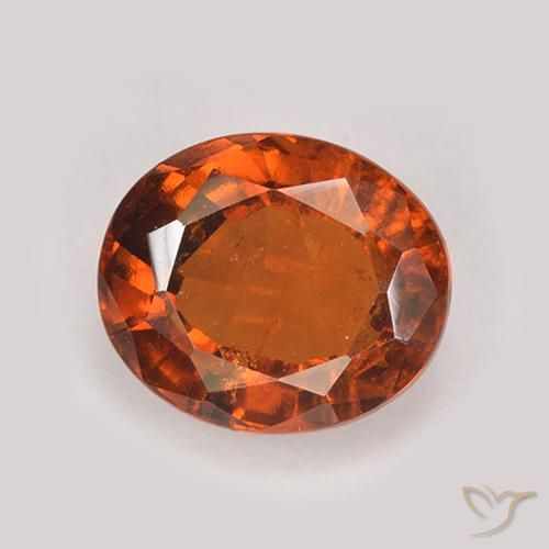 2.94ct 天然 ファイアオレンジ ヘソナイトガーネット, 楕円形, VS-SI