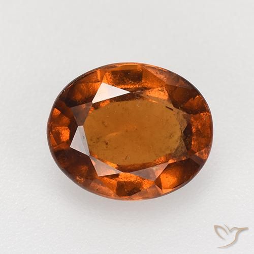 2.47ct 天然 ディープオレンジ ヘソナイトガーネット, 楕円形, VS-SI