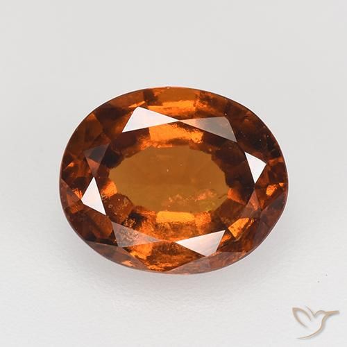 2.36ct 天然 アンバーオレンジ ヘソナイトガーネット, 楕円形, VS-SI