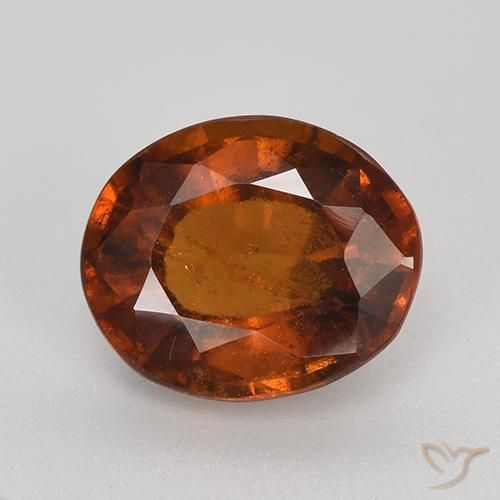 2.94ct 天然 ミディアムオレンジ ヘソナイトガーネット, 楕円形, VS-SI