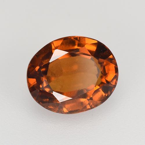 2.47カラットの天然ディープオレンジヘソナイトガーネット（8.8×7.3 mm・オーバルカット）