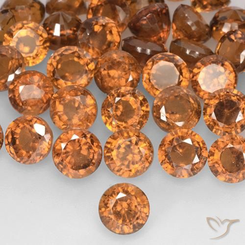 0.96ct 天然 ディープオレンジ ヘソナイトガーネット, ラウンド, VS-SI