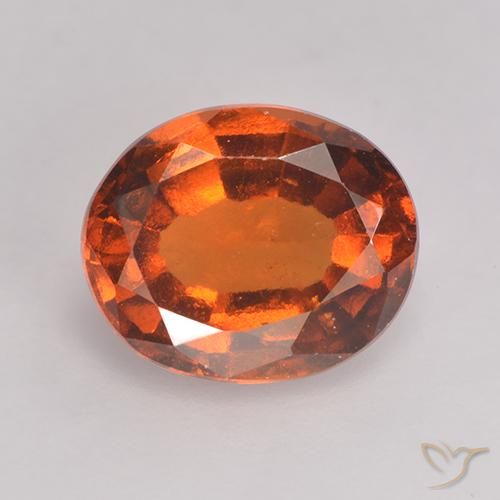 2.15ct 天然 赤みがかったオレンジ ヘソナイトガーネット, 楕円形, VS-SI