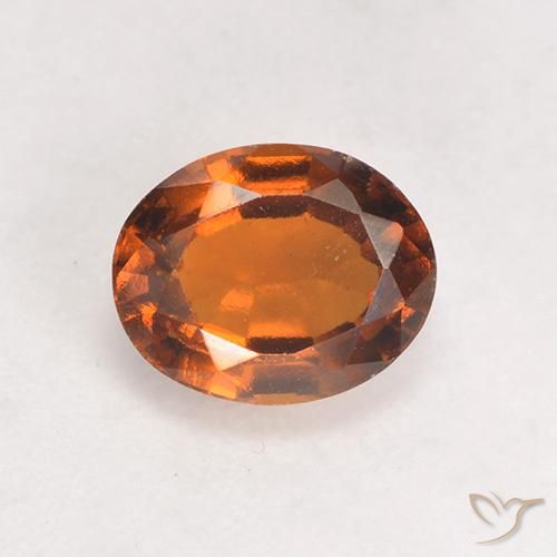 1.45ct 天然 ミディアムダークオレンジ ヘソナイトガーネット, 楕円形, VS