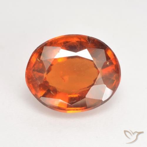 2.89ct 天然 ディープオレンジ ヘソナイトガーネット, 楕円形, VS-SI