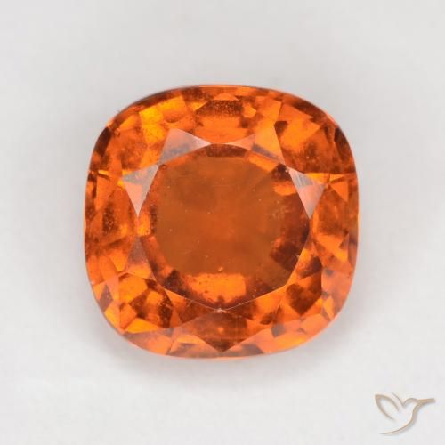 2.05ct 天然 ミディアムオレンジ ヘソナイトガーネット, クッション, VS