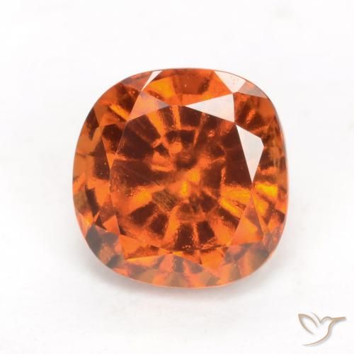 2.06ct 天然 ミディアムオレンジ ヘソナイトガーネット, クッション, VVS-VS