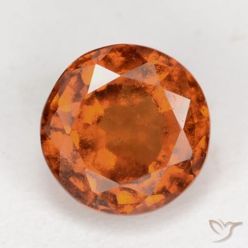 2.31ct 天然 ディープオレンジ ヘソナイトガーネット, ラウンド, VS-SI