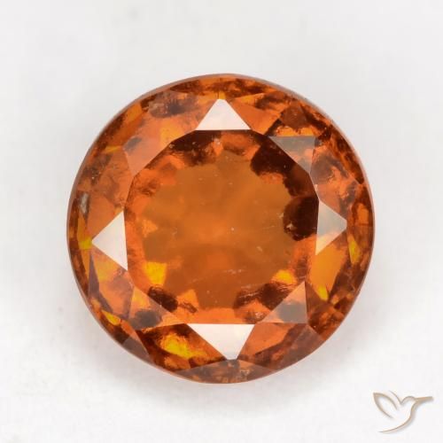 2.32ct 天然 ミディアムダークオレンジ ヘソナイトガーネット, ラウンド, VS-SI