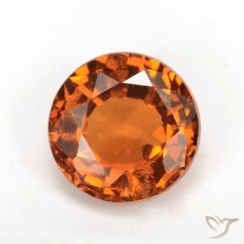 1.61ct 天然 赤みがかったオレンジ ヘソナイトガーネット, ラウンド, VS