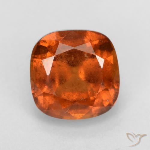 2.08ct 天然 ミディアムオレンジ ヘソナイトガーネット, クッション, VS-SI