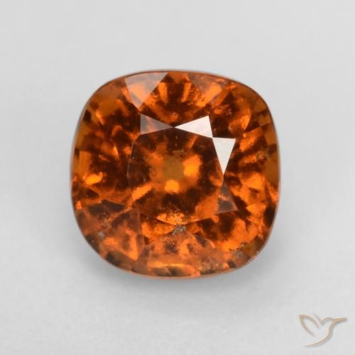 1.68ct 天然 ディープオレンジ ヘソナイトガーネット, クッション, VS-SI