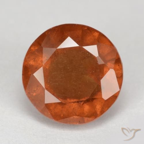 2.87ct 天然 ディープオレンジ ヘソナイトガーネット, ラウンド, VS-SI