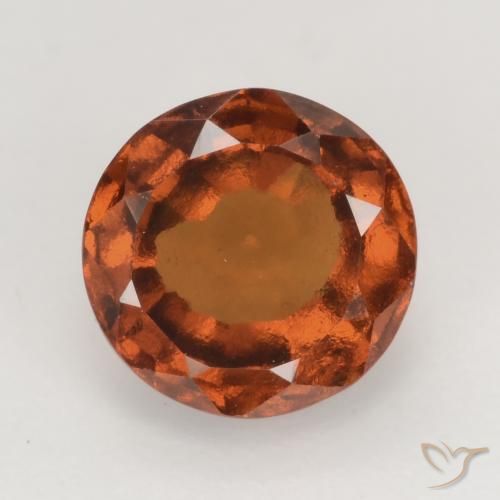 1.71ct 天然 ディープオレンジ ヘソナイトガーネット, ラウンド, VVS-VS