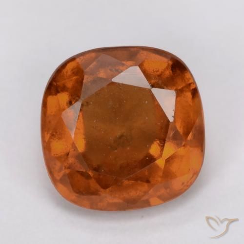 2.00ct 天然 ミディアムダークオレンジ ヘソナイトガーネット, クッション, VS-SI