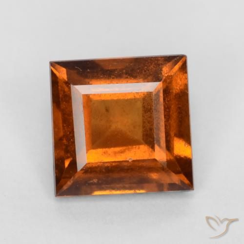 1.31ct 天然 アンバーオレンジ ヘソナイトガーネット, 四角形, VS-SI