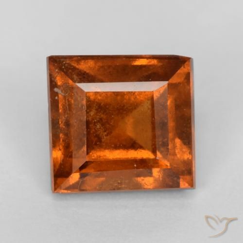 1.43ct 天然 ディープオレンジ ヘソナイトガーネット, 四角形, VS-SI