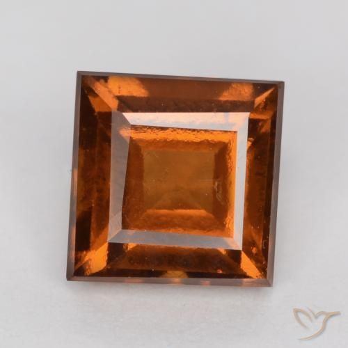 1.44ct 天然 アンバーオレンジ ヘソナイトガーネット, 四角形, VS