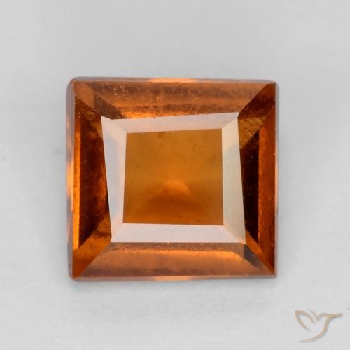 1.19ct 天然 ミディアムダークオレンジ ヘソナイトガーネット, 四角形, VS