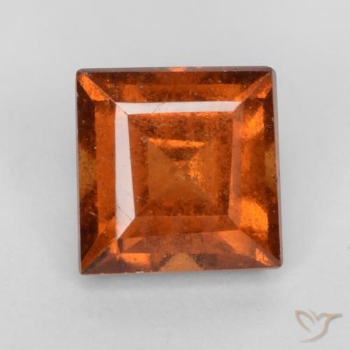 1.42ct 天然 ディープオレンジ ヘソナイトガーネット, 四角形, VS-SI