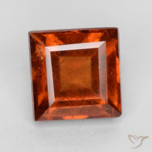 1.44ct 天然 ディープオレンジ ヘソナイトガーネット, 四角形, VS-SI