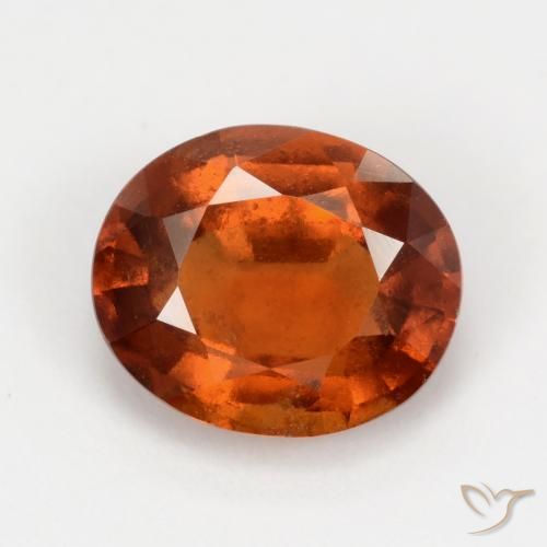 2.41ct 天然 ミディアムオレンジ ヘソナイトガーネット, 楕円形, VS-SI