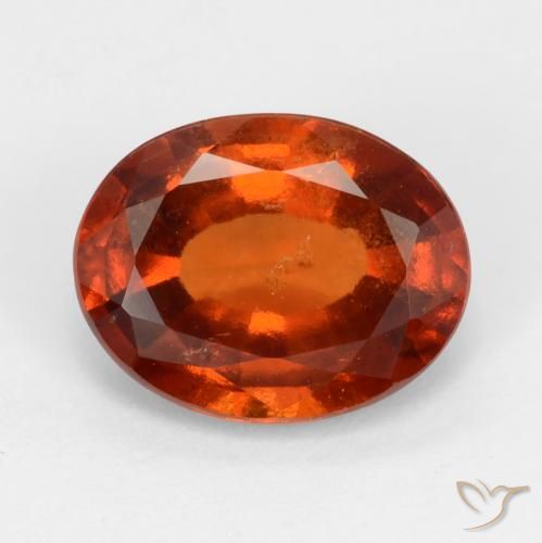 2.33ct 天然 ダークオレンジ ヘソナイトガーネット, 楕円形, VS