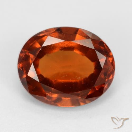 2.37ct 天然 アンバーオレンジ ヘソナイトガーネット, 楕円形, VVS-VS