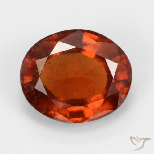 2.89ct 天然 赤みがかったオレンジ ヘソナイトガーネット, 楕円形, VS-SI