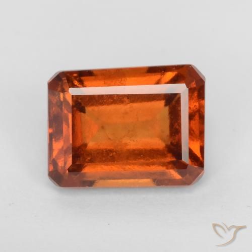 2.23ct 天然 ディープオレンジ ヘソナイトガーネット, エメラルドカット, VS-SI