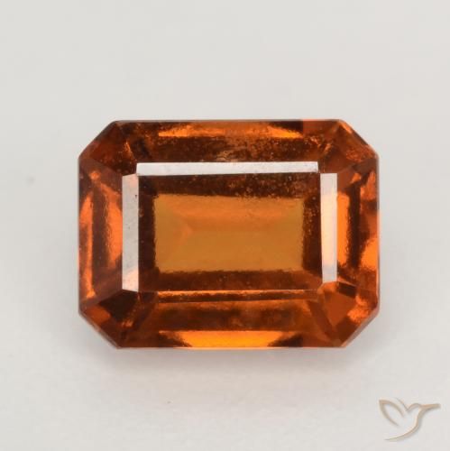2.05ct 天然 ディープオレンジ ヘソナイトガーネット, エメラルドカット, VS