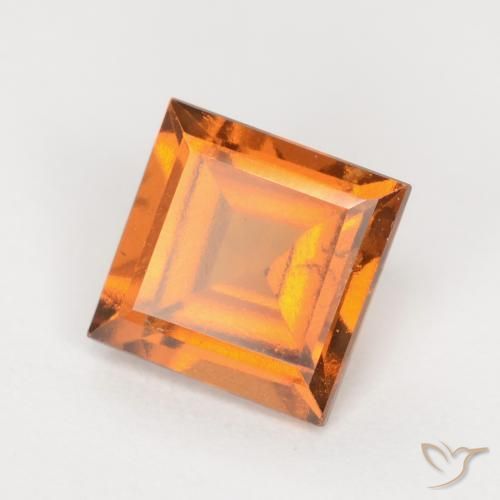 1.30ct 天然 鮮やかなオレンジ ヘソナイトガーネット, 四角形, SI