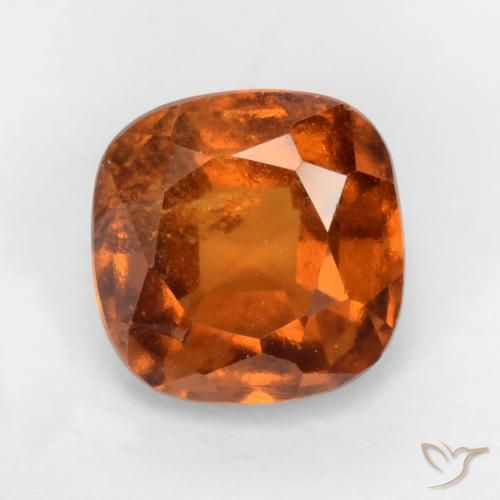 1.86ct 天然 ミディアムダークオレンジ ヘソナイトガーネット, クッション, SI