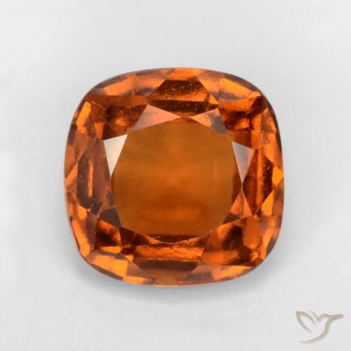 1.85ct 天然 ディープオレンジ ヘソナイトガーネット, クッション, VS