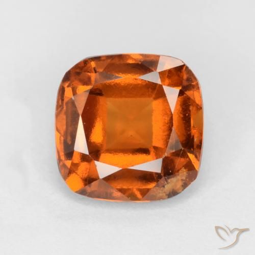 1.71ct 天然 ミディアムダークオレンジ ヘソナイトガーネット, クッション, VS-SI
