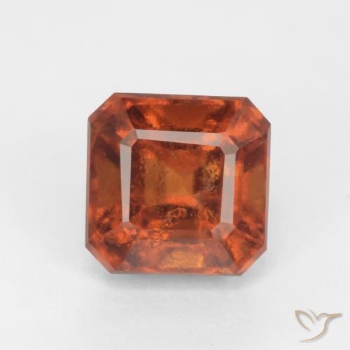 1.93ct 天然 ディープオレンジ ヘソナイトガーネット, エメラルドカット, SI