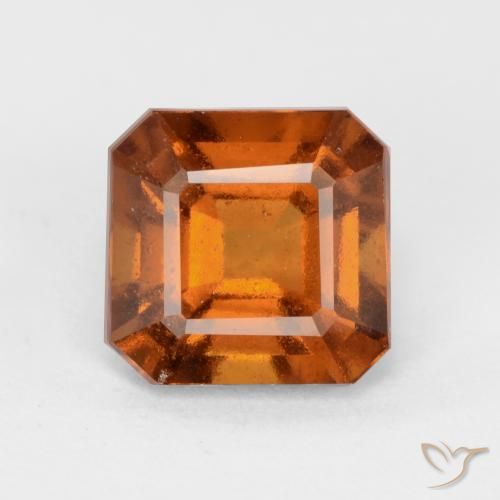 1.91ct 天然 ミディアムオレンジ ヘソナイトガーネット, エメラルドカット, VS-SI