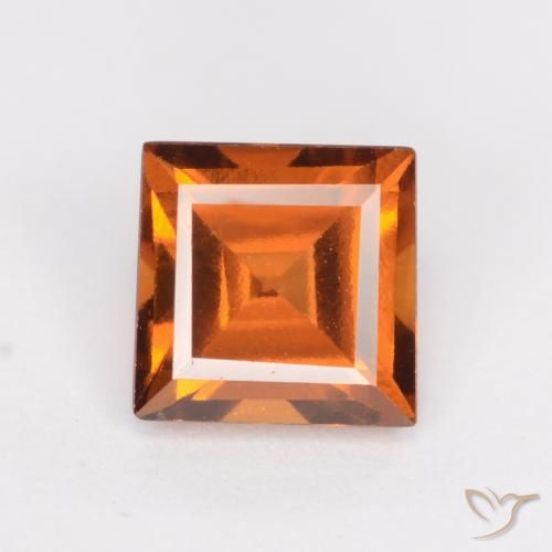 1.40ct 天然 ミディアムオレンジ ヘソナイトガーネット, 四角形, VS